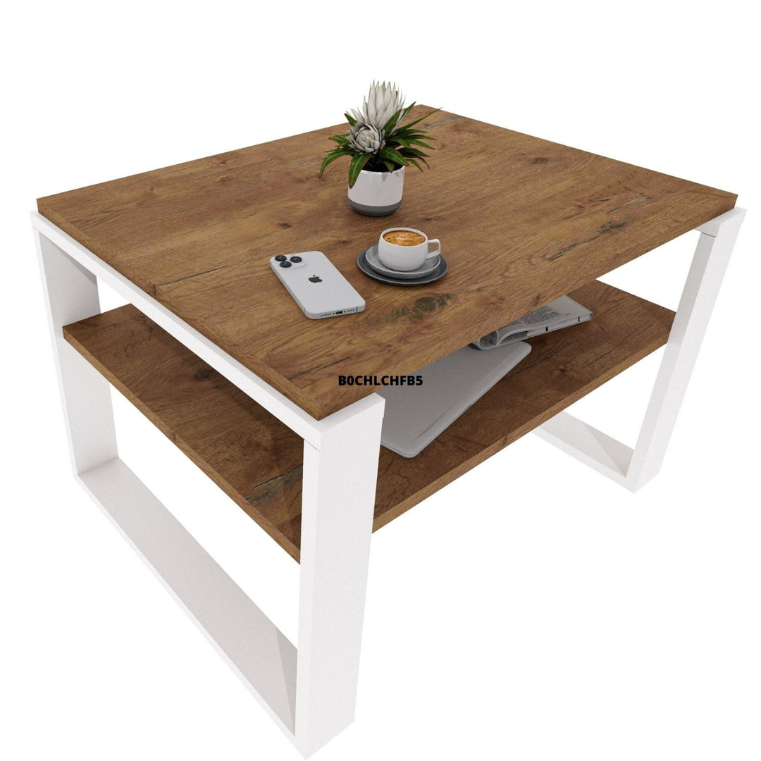 CraftPAK Wohnzimmer Tisch für Couch aus hochwertigem Holzwerkstoff, Stabiler & moderner Couchtisch m