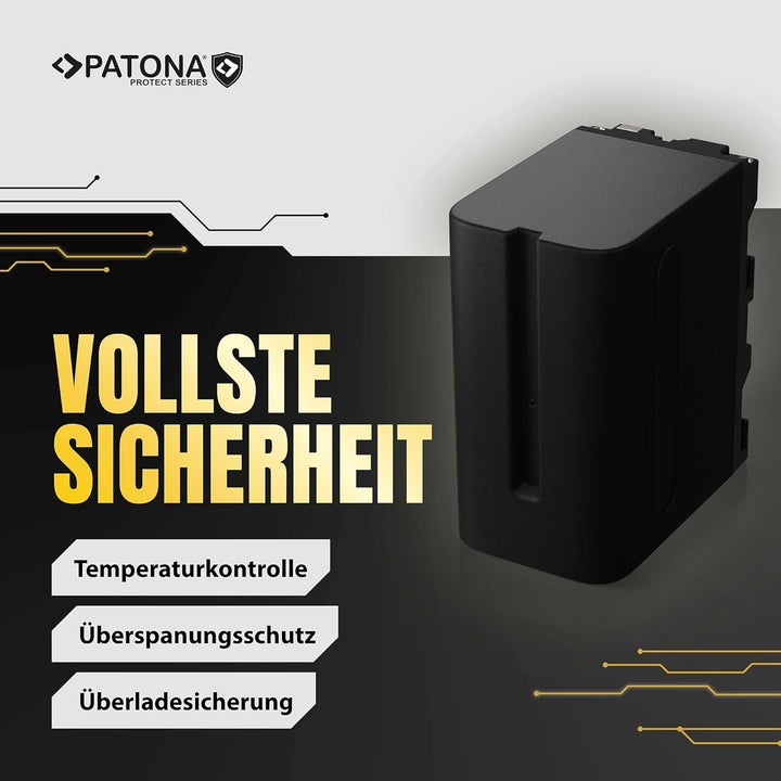 PATONA 2X Protect V1 Akku NP-F970 Kompatibel mit Sony NP-F960 NP-F950 NP-F930