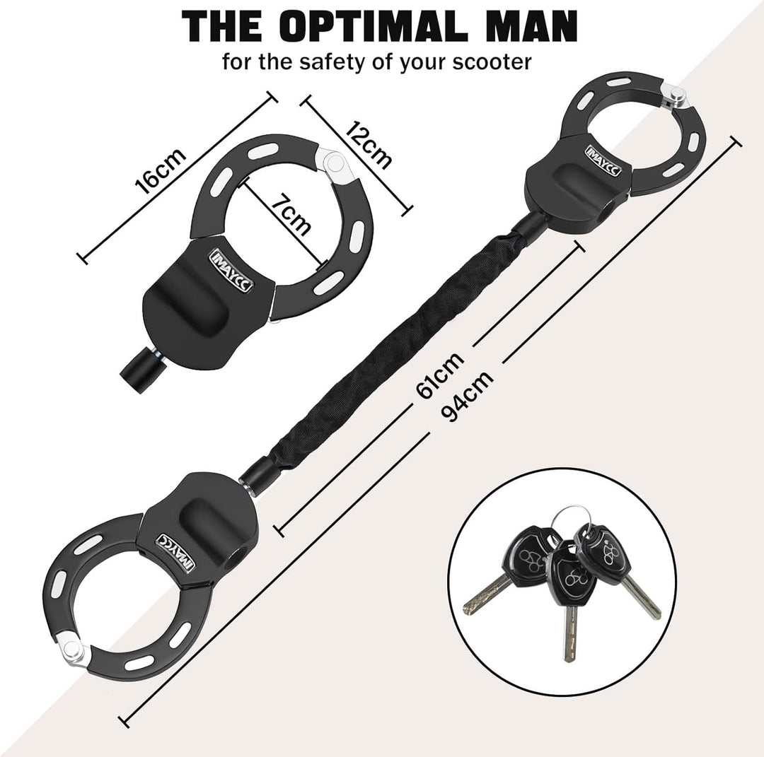 IMAYCC E Scooter Schloss, Handschellenschloss, Fahrrad zubehör, Schloss für e scooter，Inklusive eine