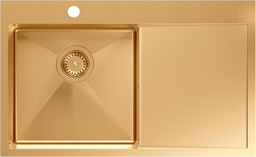 QUADRON | RUSSEL 111 | Einbeckenspüle | Masse: 78 x 48 x 20 cm | Passt in eine Schrankbreite: 45 cm