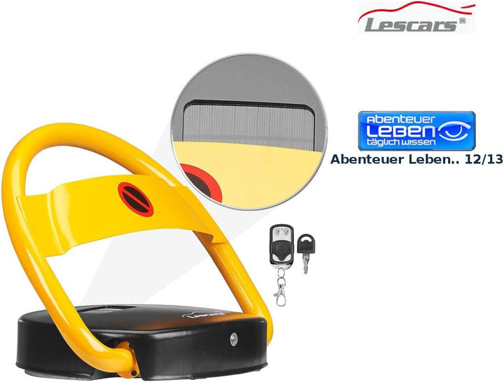 Lescars Parkbügel: Automatische Solar-Parkplatzsperre mit Fernbedienung (Parksperre)