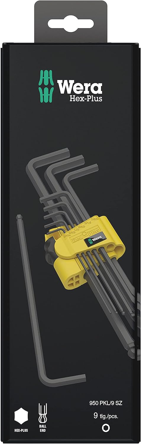 Wera 950 PKL/9 SZ N SB Winkelschlüsselsatz, zöllig, BlackLaser, 9-teilig, Wera 05133180001