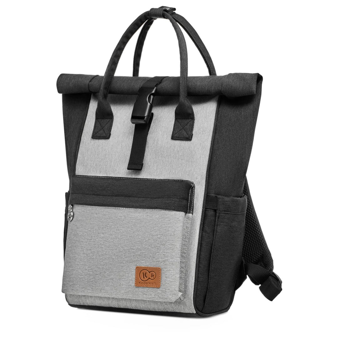Kinderkraft Wickelrucksack MOONPACK, Kinderwagentasche, Organizer, Thermotasche, verstellbarer Schul