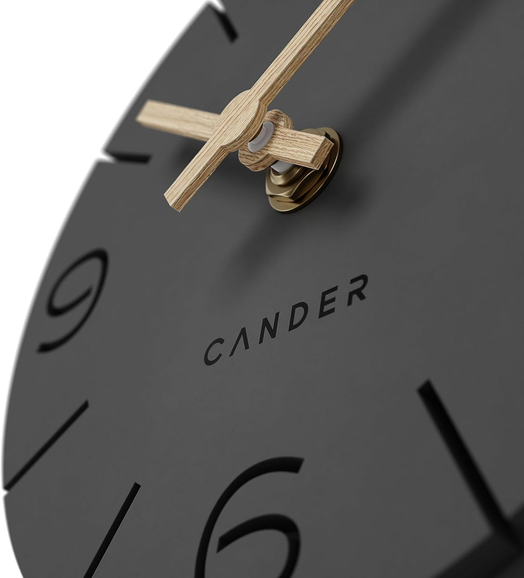 Cander Berlin MNU 2615 Y Tischuhr lautlos ohne Ticken 15 cm analog batteriebetrieben Vintage grau sc
