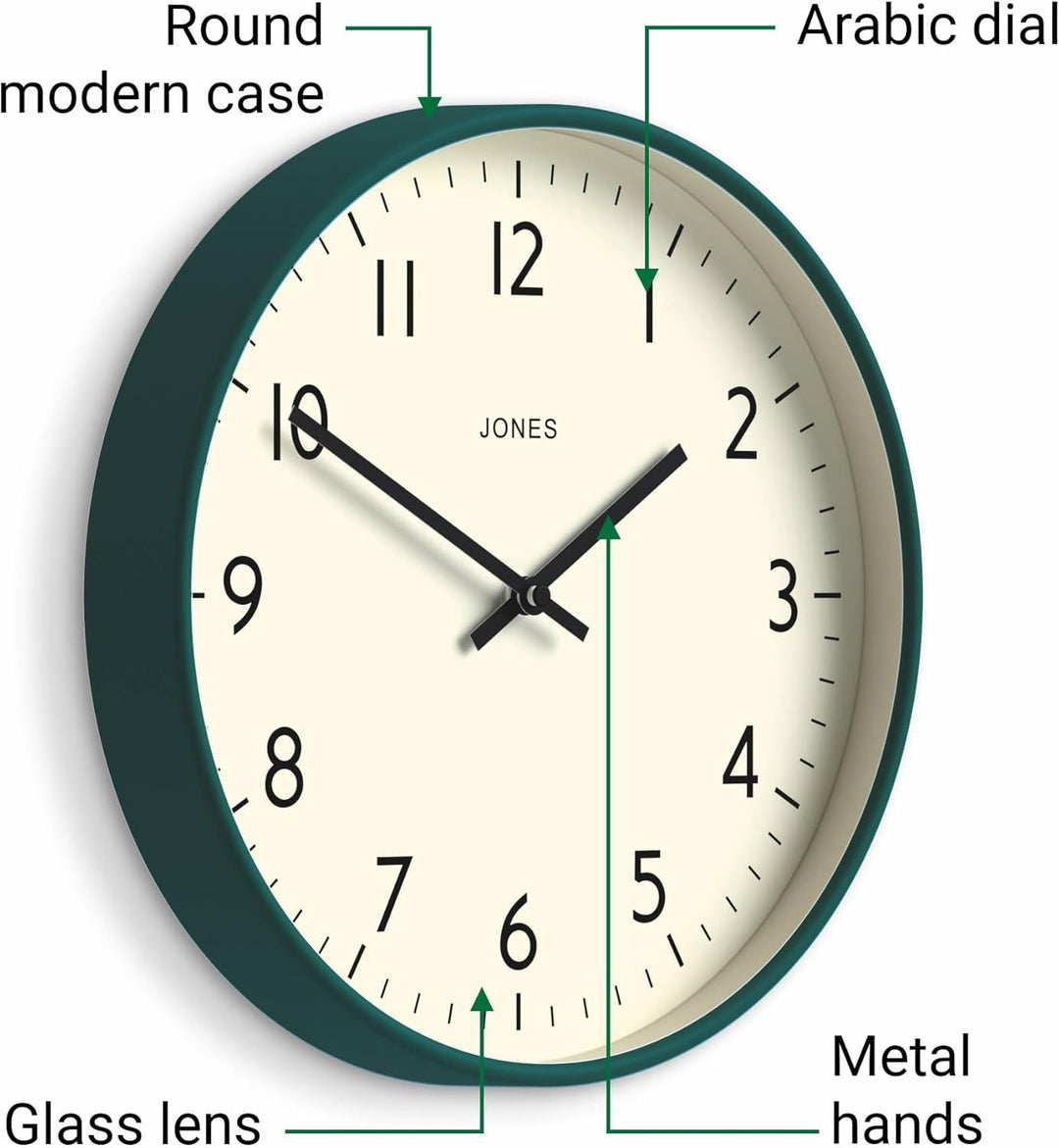 JONES CLOCKS® Studio Runde Wanduhr – Runde Uhr – Moderne Uhr – Designer Wand Uhren – Küchenuhr – Woh
