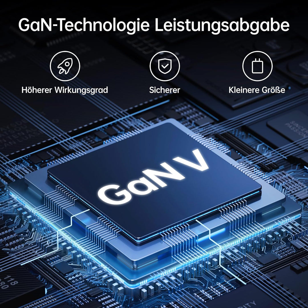 NOHON USB-C Ladegerät Fast Charger: 65W GaN Handy 3-Port Schnellladegerät PD3.0 mit 140W Typ-C 1.2M