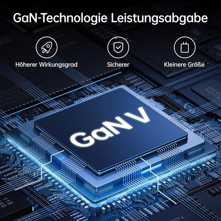 NOHON USB-C Ladegerät Fast Charger: 65W GaN Handy 3-Port Schnellladegerät PD3.0 mit 140W Typ-C 1.2M