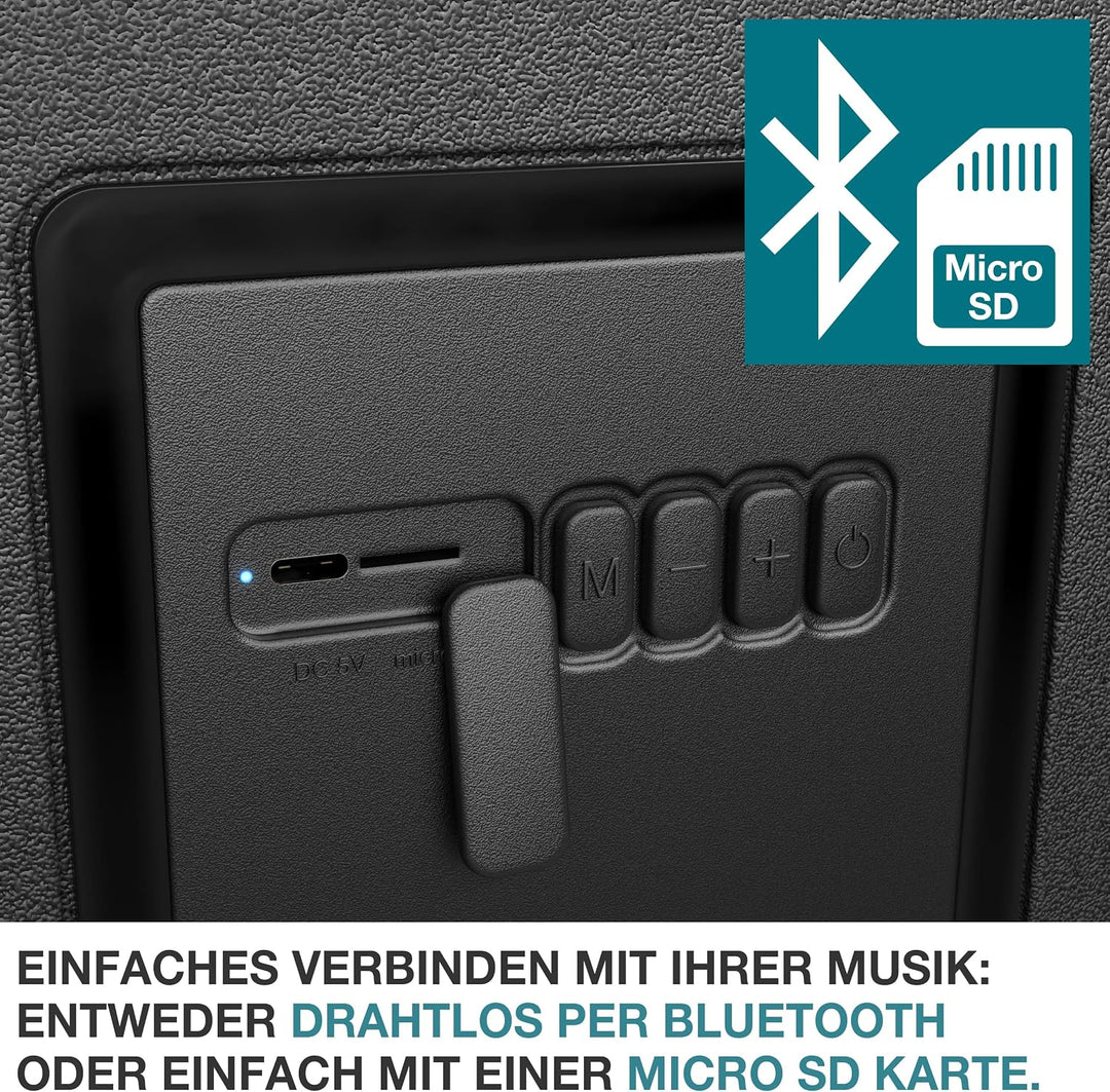 TOM 3in1 Musik Kühlbox 21l zum Kühlen, Warmhalten und Musik hören – mit Bluetooth Lautsprecher – Küh