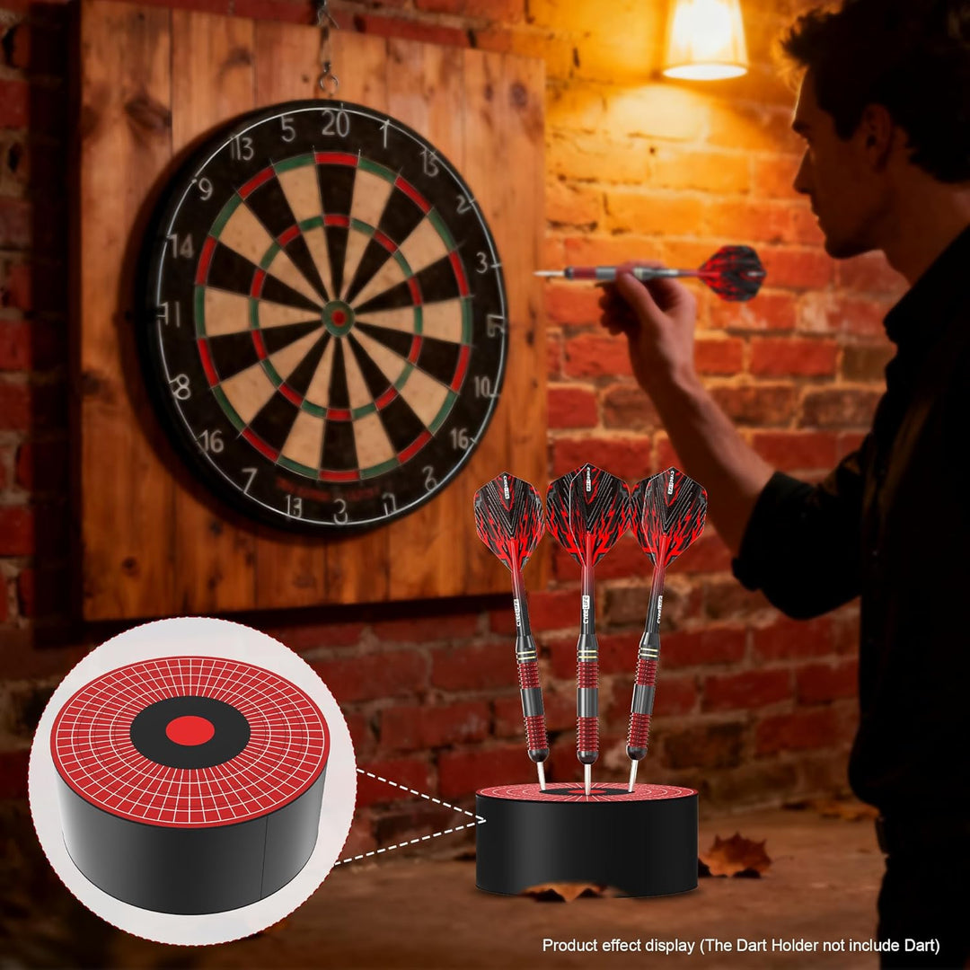 CyeeLife Mini Dart Dock - Dartpfeile Halterung - Dartscheibe Form Premium Sisal Dartständer - Stilvo