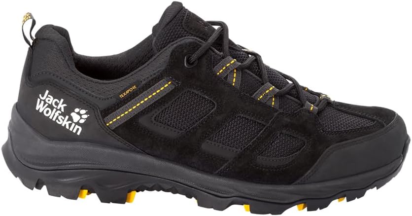Jack Wolfskin Herren Vojo 3 Texapore Low M Outdoorschuhe 39.5 EU Black Burly Yellow Xt, 39.5 EU Blac
