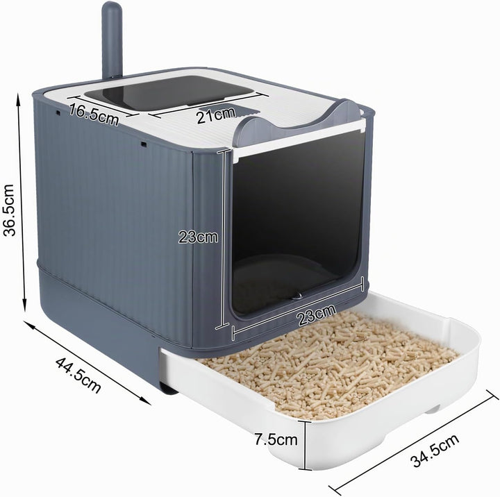 OHMG Selbstreinigende Katzentoilette,Katzenklo Selbstreinigend,Geruchsbeseitigung,Geschlossen Grosse