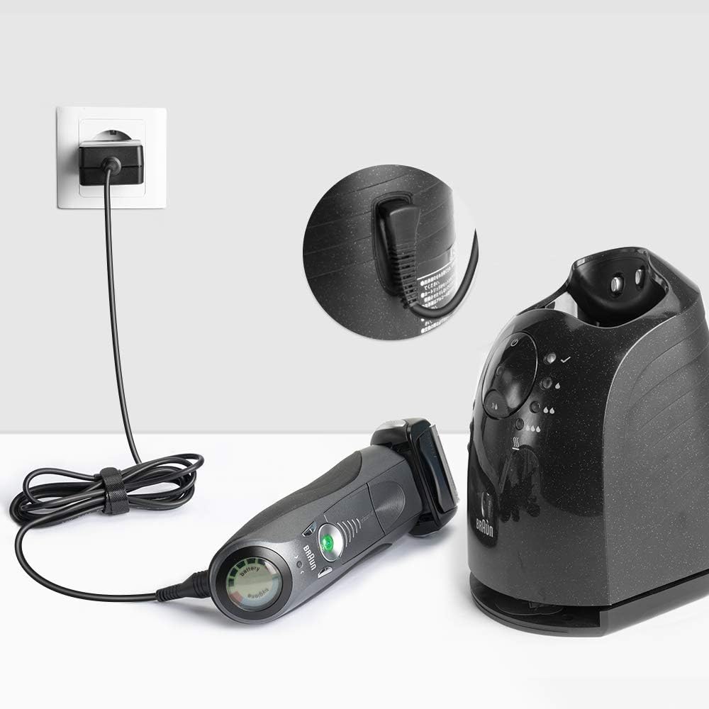 KFD Netzeil 12V Ladegerät Ladekabel für Braun Rasierer Series S9 Pro S8 S7 S6 S5 S3 9 Pro Pro+ 7 5 3