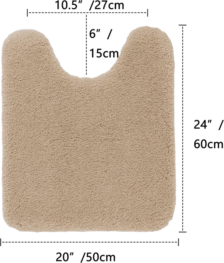 ROLIZOE WC Vorleger mit Ausschnitt Extrem Dicker WC Teppich rutschfest Klovorleger Hochsaugfähige St