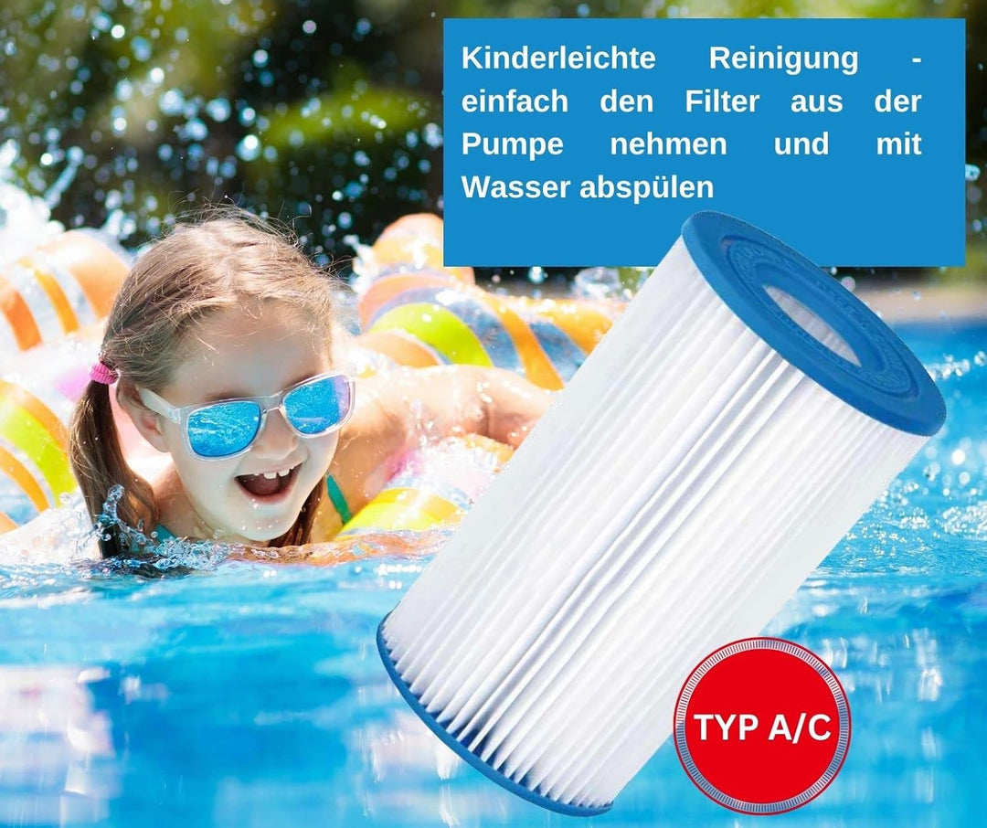 Poolfilter Pool Filter für Swimming Pool Whirlpool - Typ D Typ A/C Typ I - Filterkartuschen Kartusch