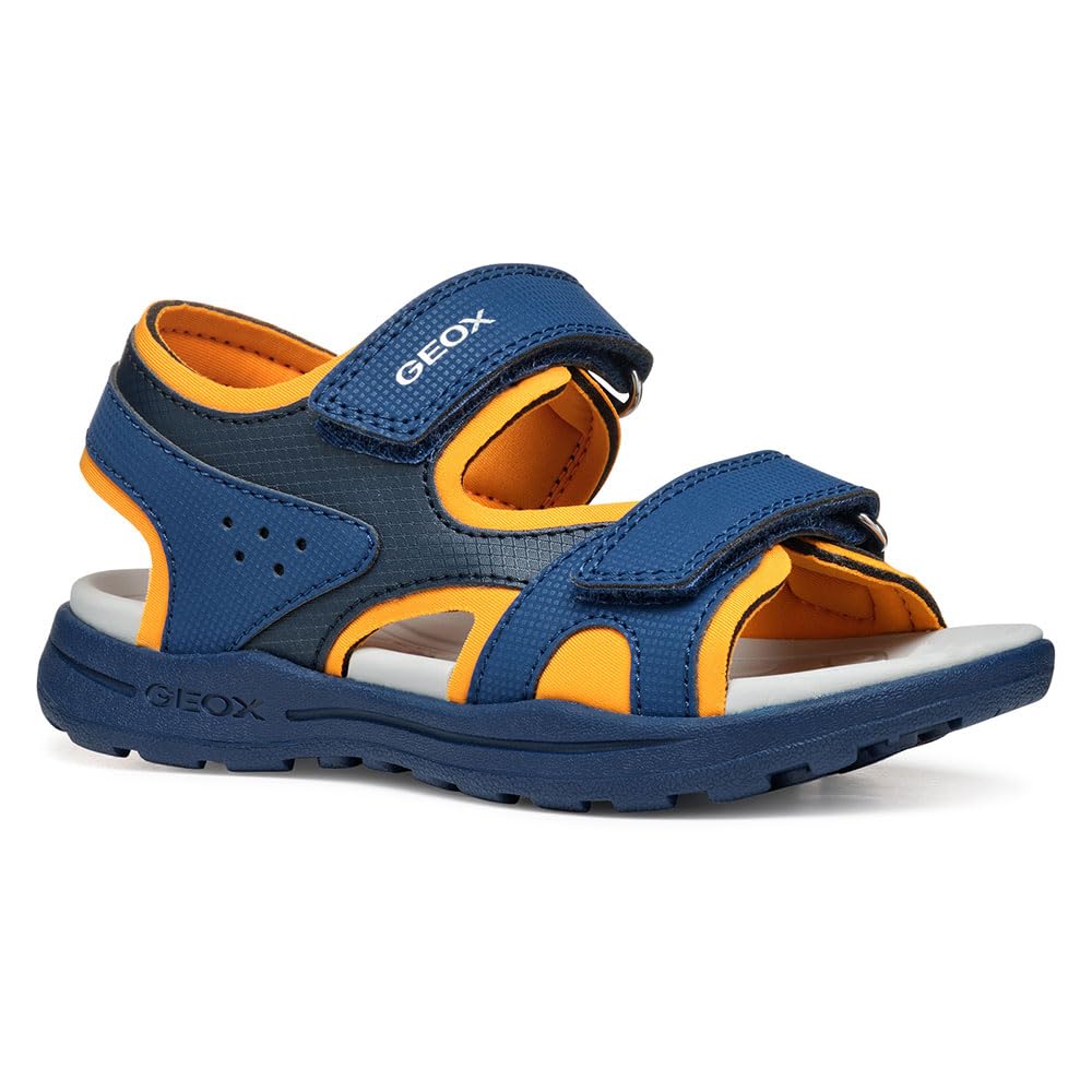 Geox Jungen J Vaniett Boy C Sandal 24 EU Navy Orange, 24 EU Navy Orange