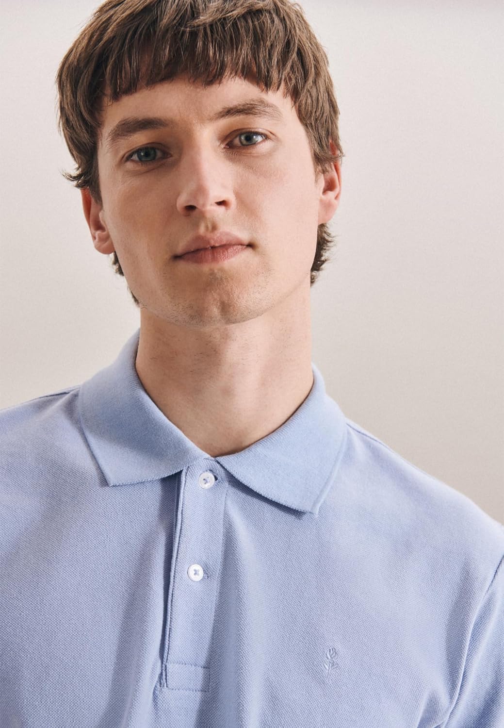 Seidensticker Herren Slim Fit-Poloshirt Kurzarm Polo Shirt XL Hellblau, XL Hellblau