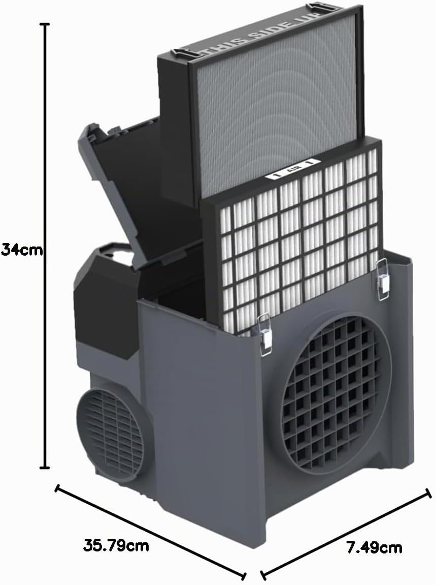 Hepa H13 Hauptfilter für Starmix Aeroxx Luftreiniger für die Baustelle - Filterfläche 2,83 m² &amp; Filt