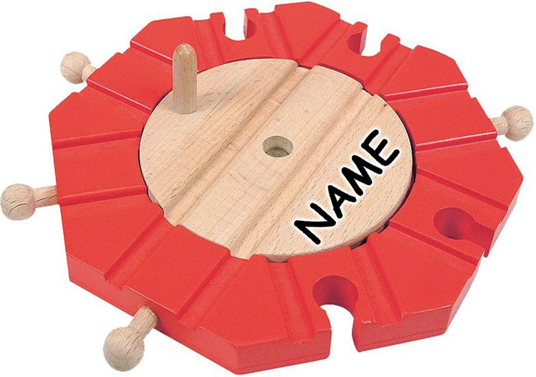 alles-meine.de GmbH 4 Stück Holz - Schienen - mechanische Drehscheiben - Weiche/Abzweigung/Kreuzung