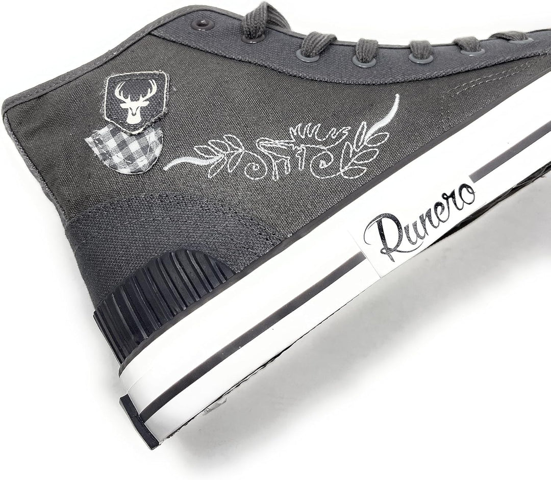 RUNERO Trachtensneaker High Top Trachten Sneaker Freizeitschuhe Trachtenschuhe Damen Herren Unisex 3