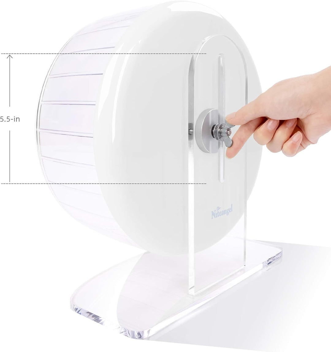Niteangel Super-leise Hamsterräder - Leise Spinner-Hamsterräder mit verstellbarem Ständer für Zwergh