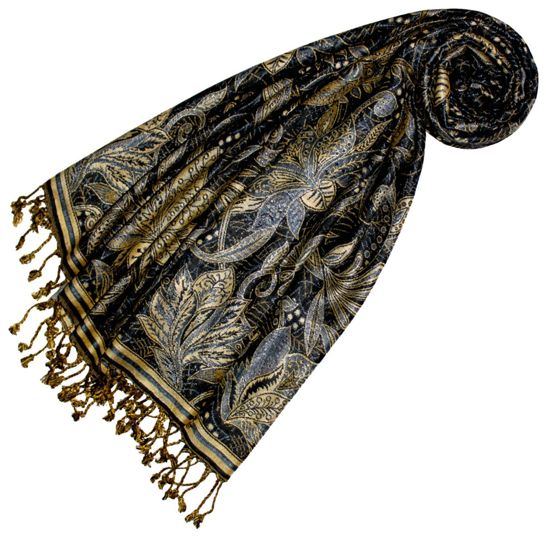 Lorenzo Cana Marken Damenpashmina Schal Schaltuch Stola Umschlagtuch Naturfaser opulentes Muster in