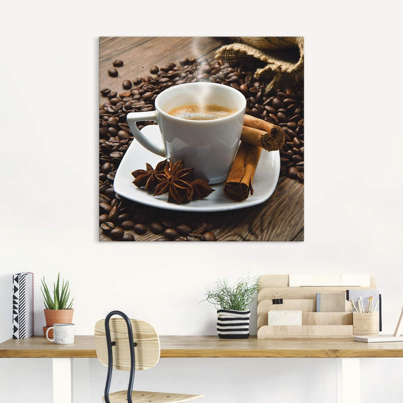 ARTland Leinwandbilder Wandbild Bild auf Leinwand 40x40 cm Ernährung & Genuss Getränke Kaffee Fotogr