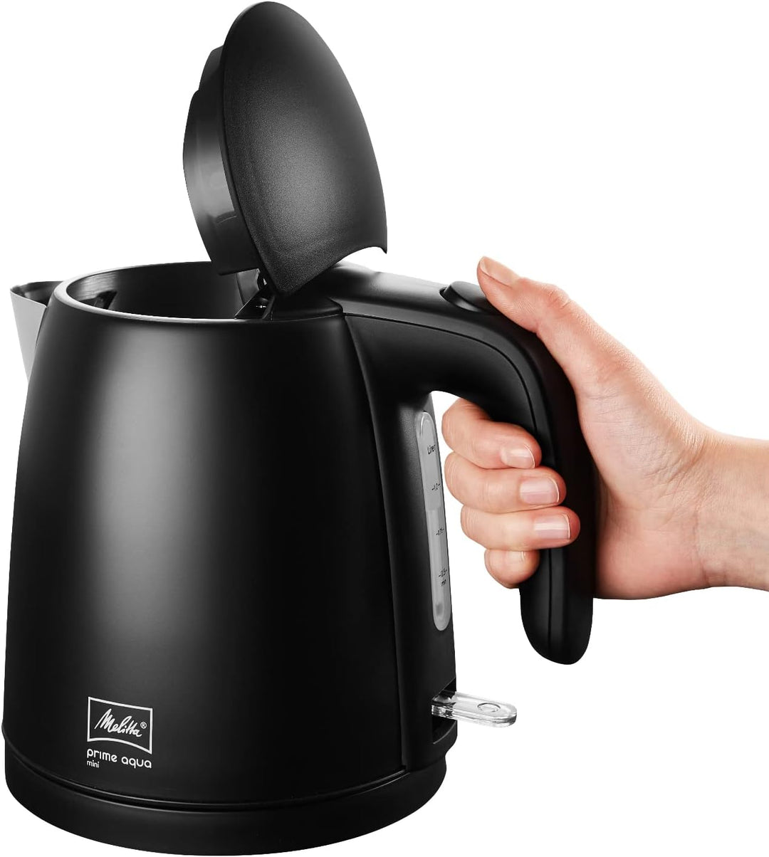 Wasserkocher 1018-02 - MELITTA - Prime Aqua mini, Edelstahl, Black Edition, 1,0 L, 2200 W, 1018-05 S