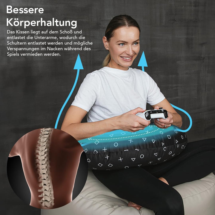 MKS Gaming Kissen für Sofa, Bett &amp; Stuhl | Gamer Kissen für Jugendliche &amp; Erwachsene | Entlastung fü