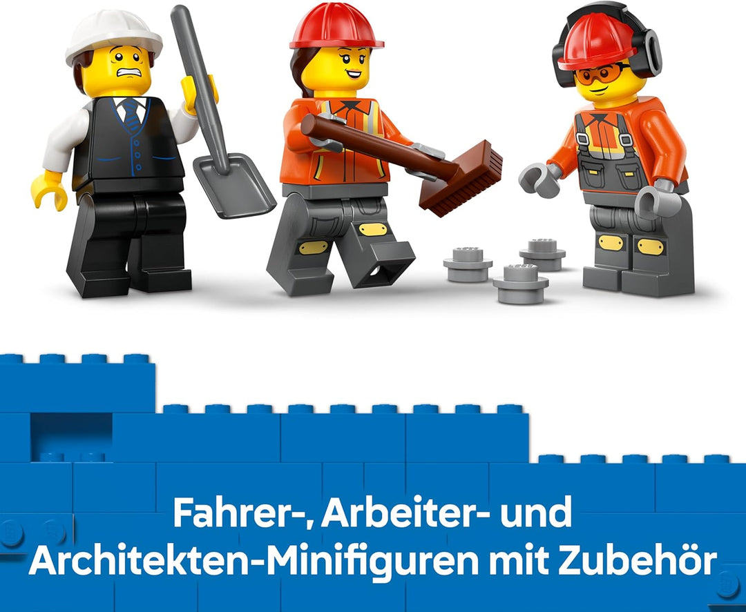 LEGO City Betonmischer - Lehrreiches Baufahrzeug Spielzeug mit 3 Minifiguren, drehbarer Trommel &amp; Au