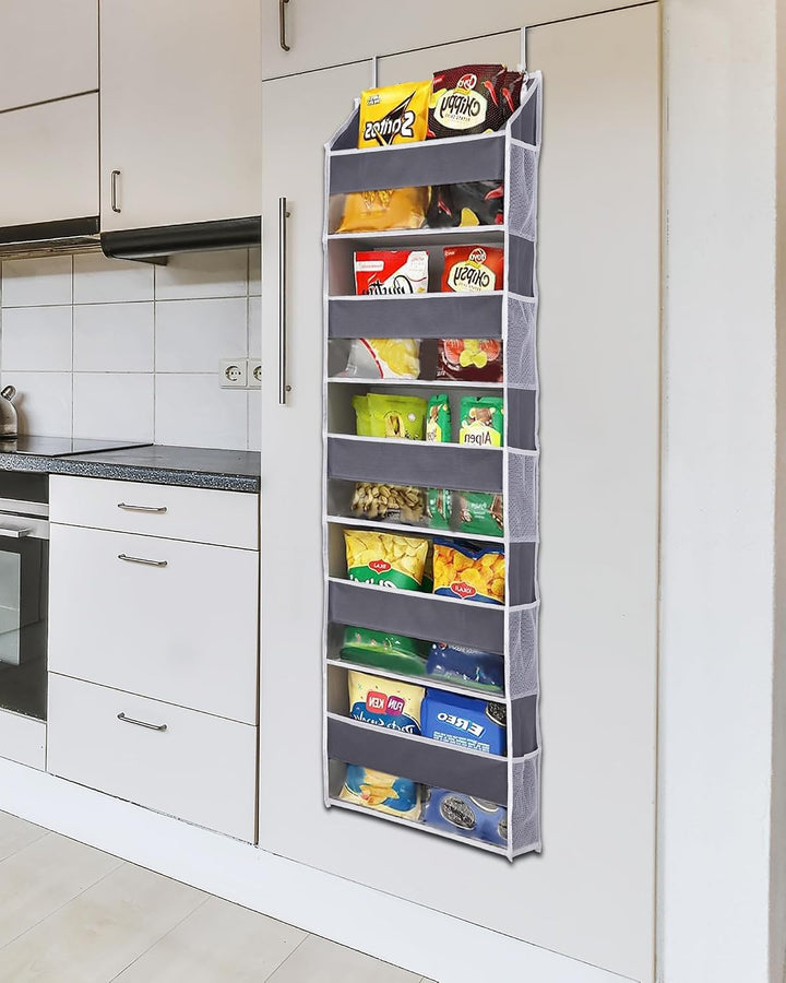 ULG Tür-Organizer, 1 Pack, 5 grosse Taschen, 10 Mesh-Seitentaschen, 20 kg Tragkraft, für Spielzeug,