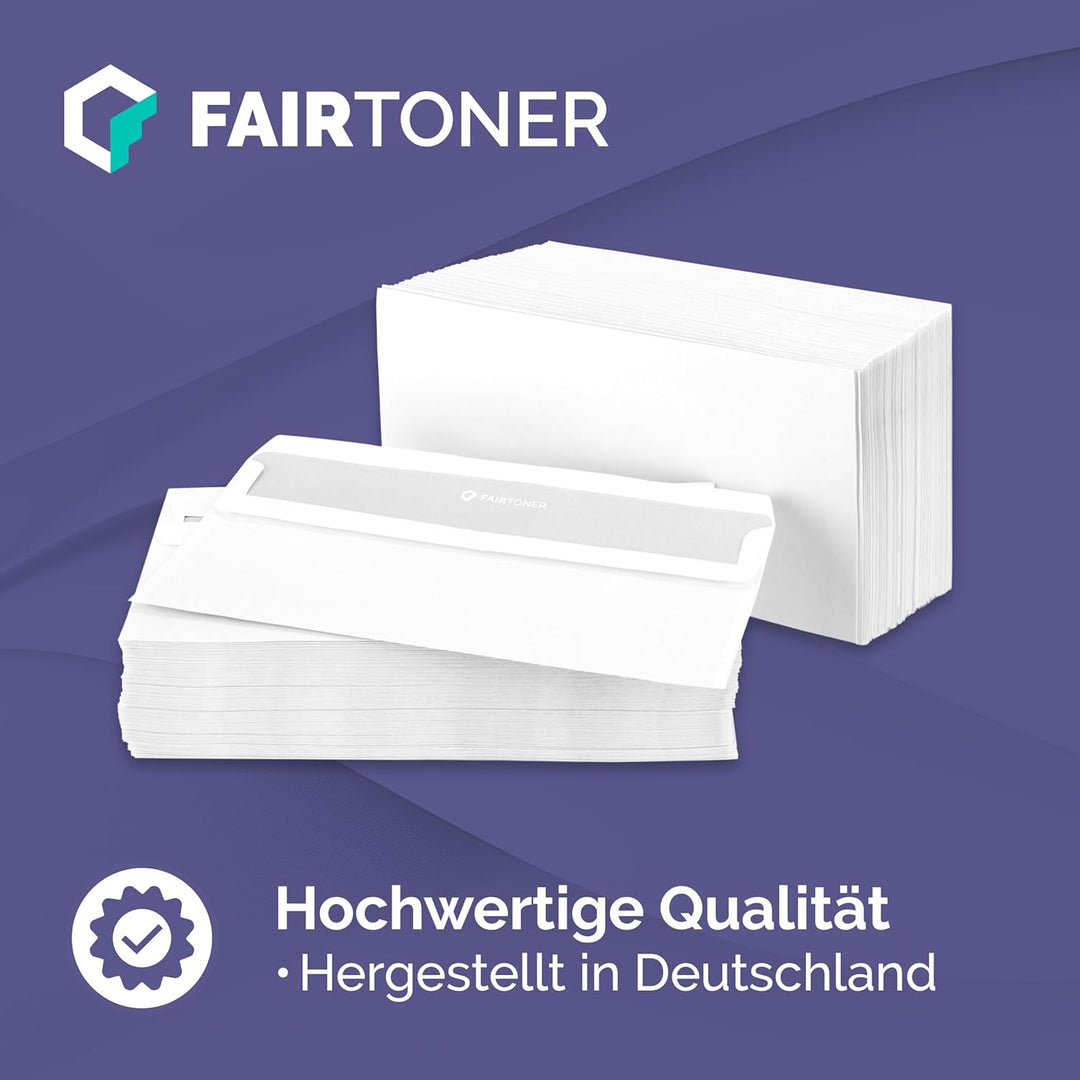 Briefumschläge DIN lang ohne Fenster 75gsm (1.000 Stück) selbstklebend, 22 x 11 cm weiss