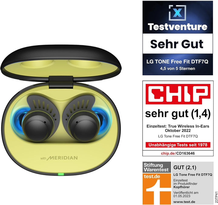 LG Tone Free Fit DTF7Q In-Ear Bluetooth Kopfhörer mit Meridian-Technologie, ANC (Active Noise Cancel