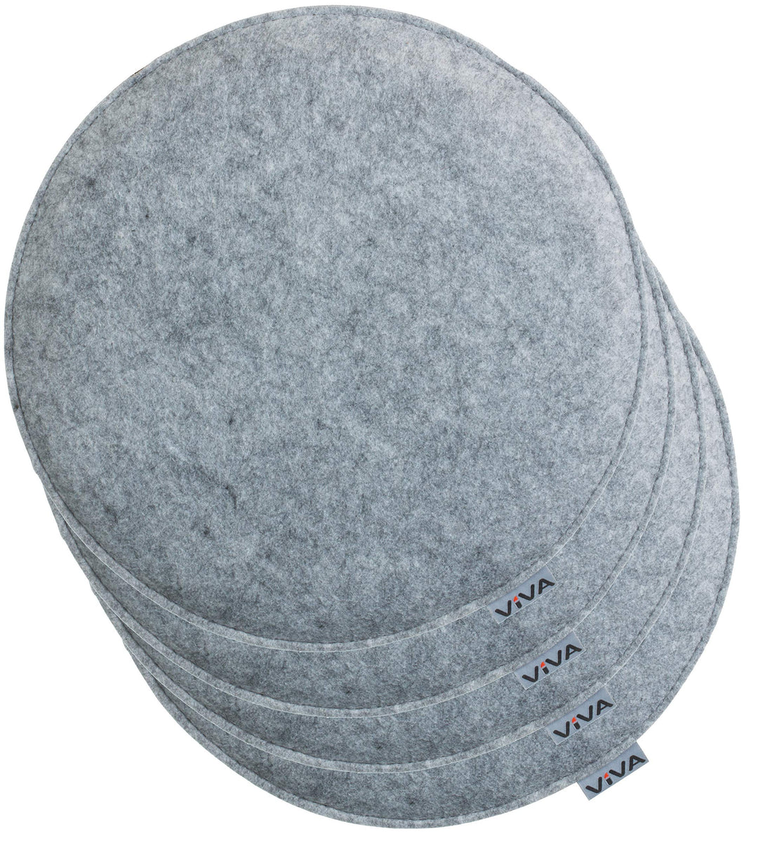 Brandsseller Sitzkissen Filz Rund Stuhlkissen Sitzauflage Gepolstert - Ø 35 cm - 4er Vorteilspack -