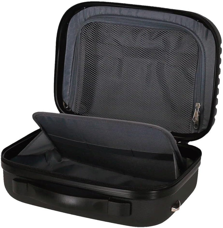 Roll Road India Anpassungsfähiger Schönheitsfall Schwarz 29x21x15 cms ABS, Schwarz