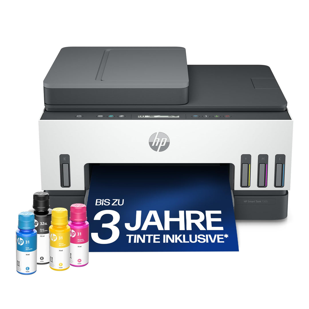 HP Smart Tank 7305 3-in-1 Multifunktionsdrucker, 30€ Cashback, (WLAN; Duplex; ADF) – 3 Jahre Tinte i