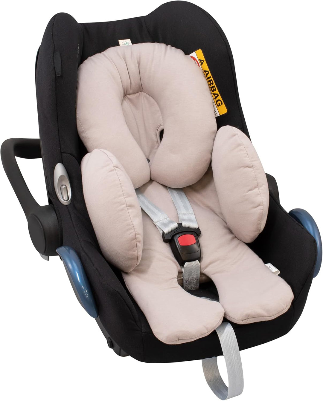 JYOKO Kids Sitzverkleinerer Antiallergikum Universal Baby 100% Baumwolle (Beige, Enthält eine Kopf-