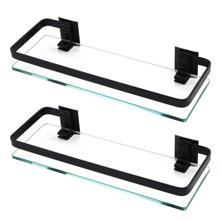 KES Duschablage Glas Duschregal Glasregal 8mm Ablage Bad Glasablage für Badezimmer Regal Wandregal B