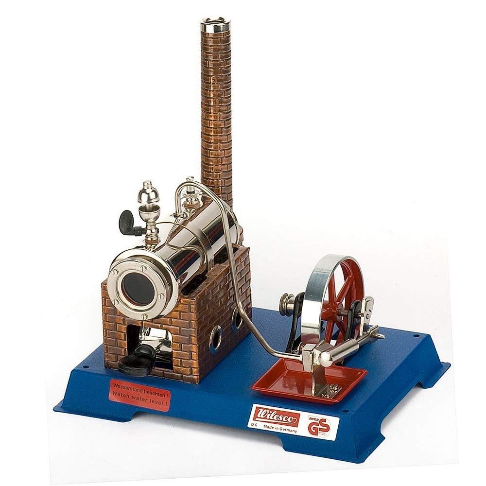 Wilesco Dampfmaschine D6, Durchmesser 45 mm, Länge 100 mm - Fertigmodell, Klassisch