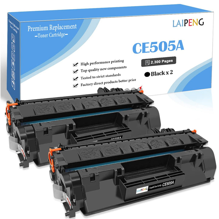 LAIPENG Kompatible 05A CE505A 05X CE505X Tonerkartusche bis zu 2300 Seiten für HP Laserjet P2030 P20