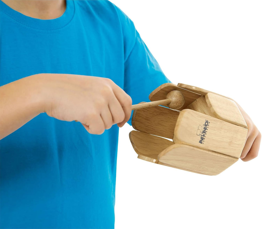 Nino Percussion Wood Stirring Drum - Grosses Musikinstrument für Kinder ab 4 Jahren - Inklusive Holz
