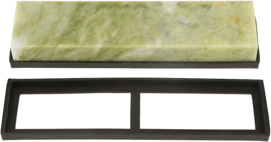 Schleifstein, Körnung 10000 Messerschleifstein Natürlicher Smaragd mit Abtropfbasis 200 X 50 X 25 Mm