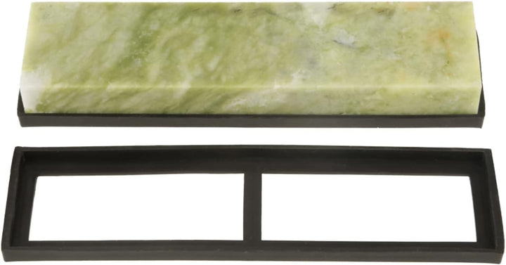 Schleifstein, Körnung 10000 Messerschleifstein Natürlicher Smaragd mit Abtropfbasis 200 X 50 X 25 Mm