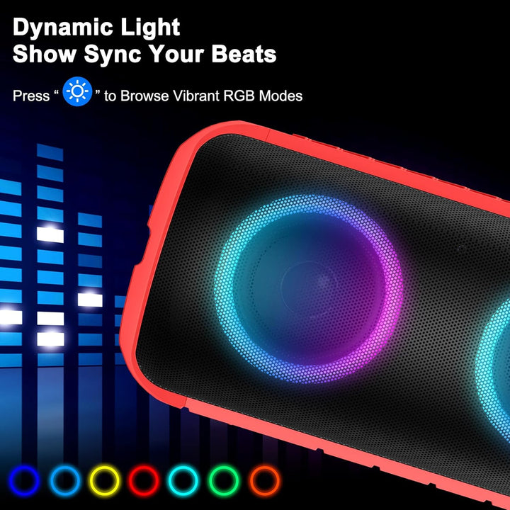 Bluetooth Lautsprecher Klein, Musikbox Bluetooth 5.3 Freisprechfunktion, Tragbarer Lautsprecher Bass