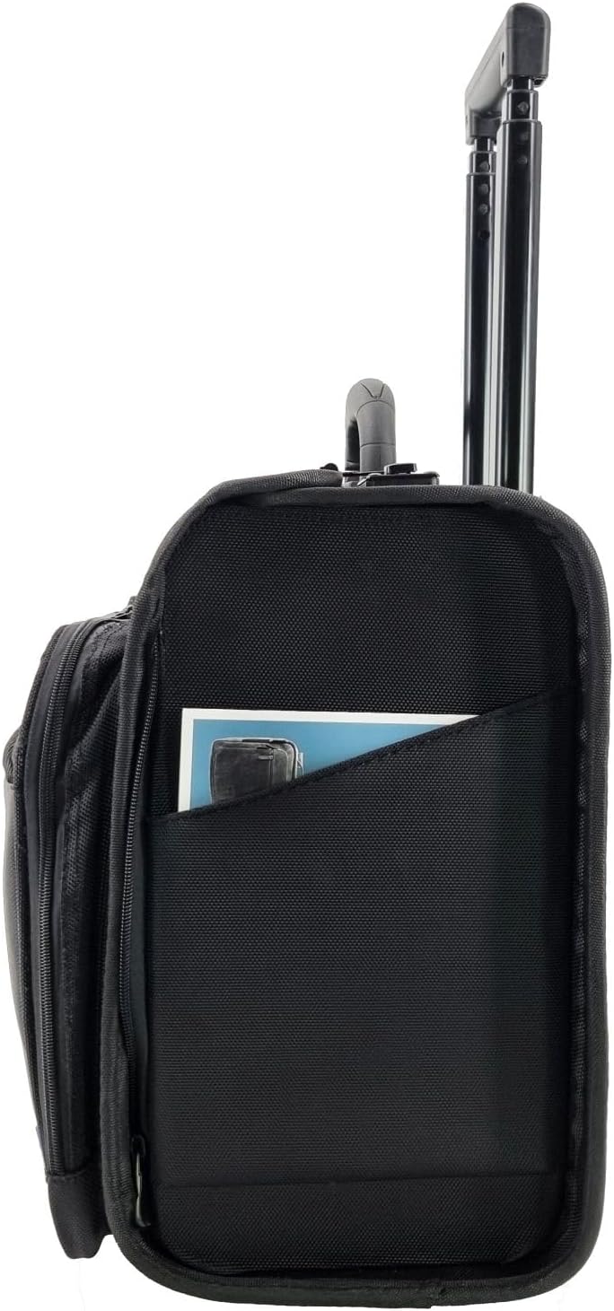46216 Trolley Pilotenkoffer RPET Samar, Laptopkoffer mit arretierbarem Trolleysystem, 2 Zahlenschlös