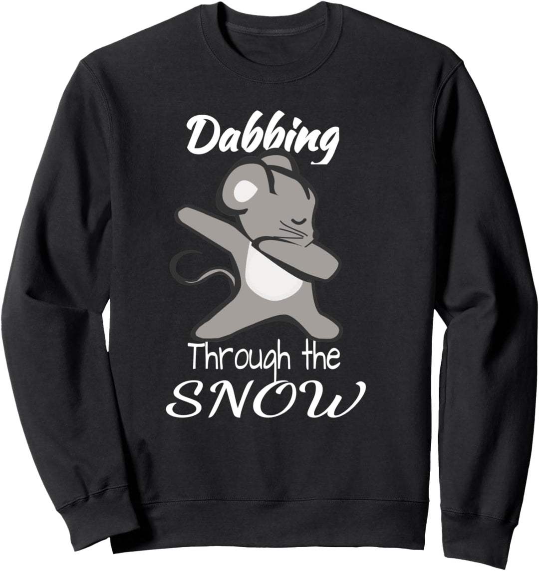Die Maus tupft durch den Schnee Sweatshirt