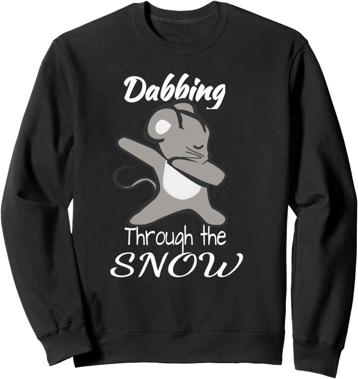 Die Maus tupft durch den Schnee Sweatshirt