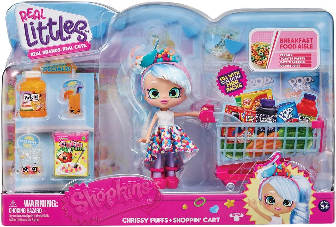 Shopkins HPKG1000 Flair Real Littles Mini Packs Trolley &amp; Shoppie, Mehrfarbig