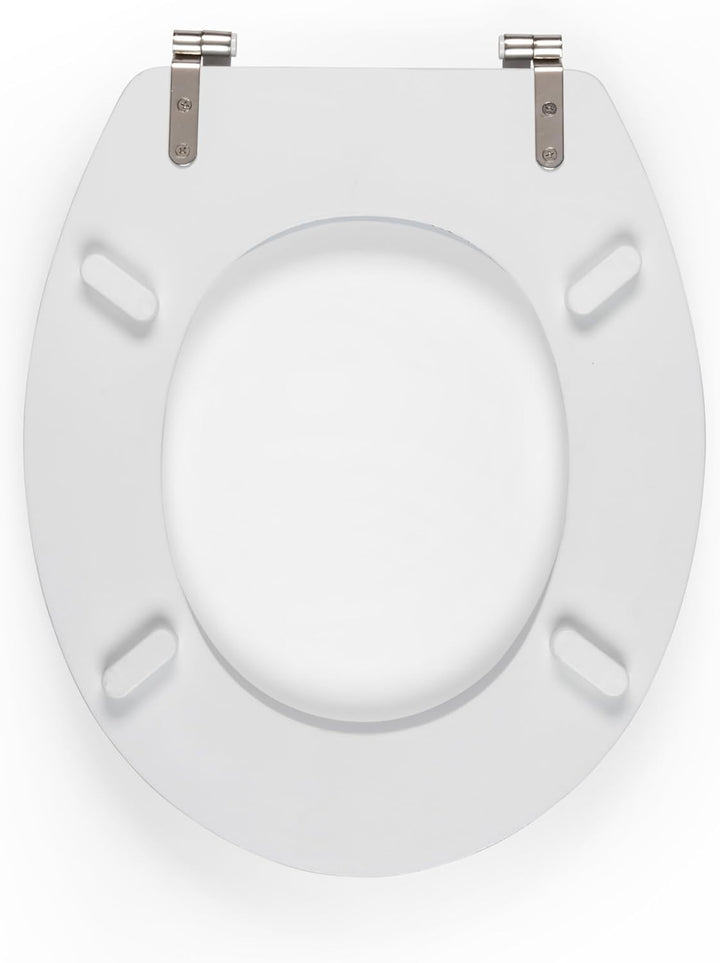 Beldray WC Sitz mit Absenkautomatik, Toilettensitz Holz Abnehmbar, Klodeckel Oval mit Soft Close 43c
