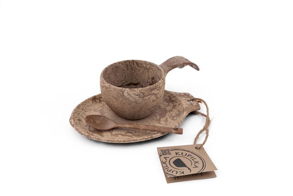 Kupilka Geschenkset mit Tasse, Platte und Löffel Braun Einheitsgrösse, Braun Einheitsgrösse
