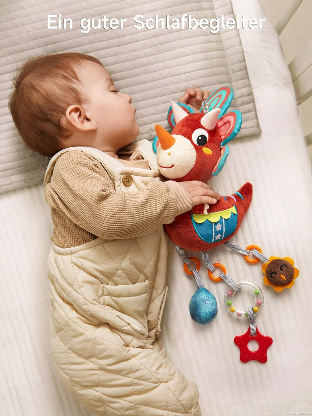 TUMAMA KIDS Baby Kinderwagen Spielzeug ab 0 2 3 4 6 8 9 12 Monate, Dinosaurier Spielbogen Anhänger G